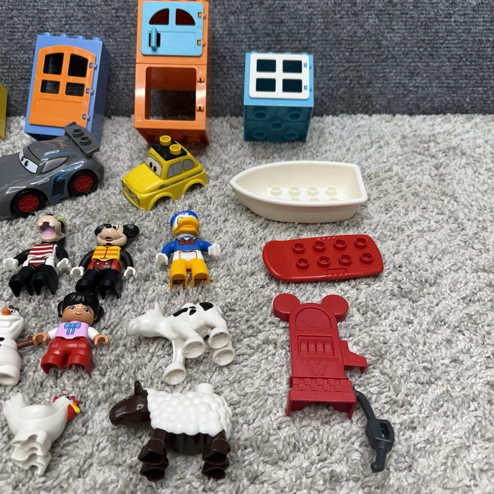Lego Duplo Parts and pieces figures Disney Pixar Micky Goofy Cars animals Lot